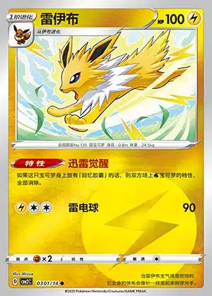 CBB2 #0301 Jolteon NR - buy in Singapore | Cardian