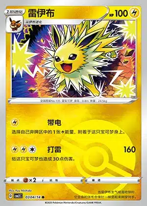 CBB2 #0304 Jolteon NR - buy in Singapore | Cardian