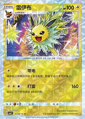 CBB2 #0308 Jolteon NR - buy in Singapore | Cardian