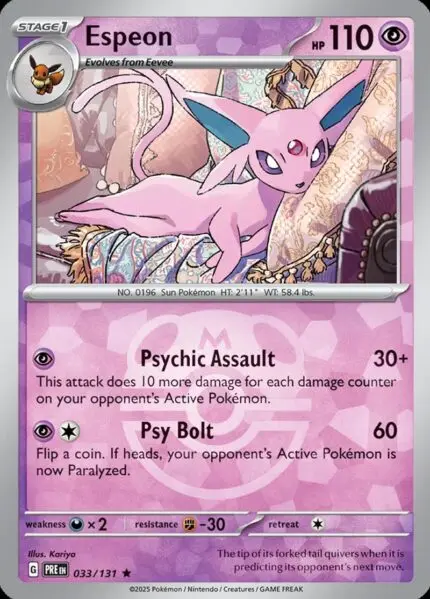 PRE #033 Espeon Master Ball - buy in Singapore | Cardian