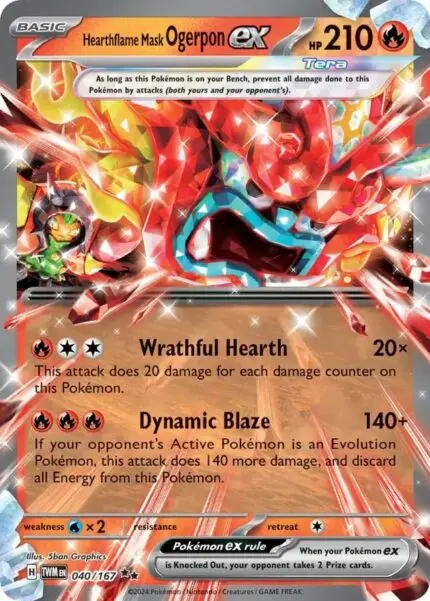 TWM #040 Hearthflame Mask Ogerpon ex RR - buy in Singapore | Cardian