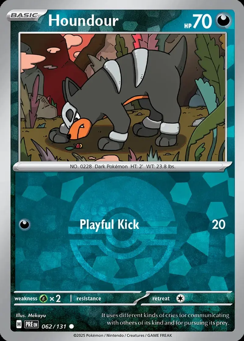PRE #062 Houndour Poke Ball - buy in Singapore | Cardian