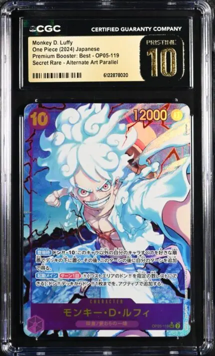 CAR6122878-020_OBV CGC Pristine 10 Monkey D. Luffy One Piece OP05-119 PRB01 - buy in Singapore | Cardian