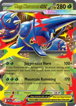 004 PFL #004 Mega Heracross ex RR - buy in Singapore | Cardian