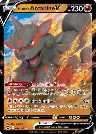 090 SIT #090 Hisuian Arcanine V V - buy in Singapore | Cardian