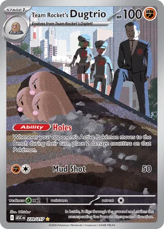 ASC #239 Team Rocket's Dugtrio IR - buy in Singapore | Cardian