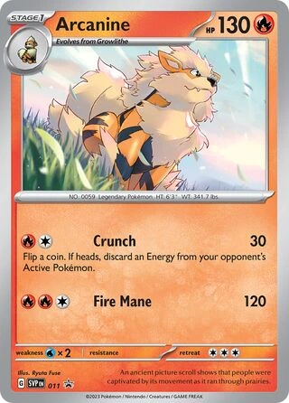011 SVP #011 Arcanine Promo - buy in Singapore | Cardian