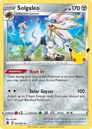 021 CEL #021 Solgaleo R - buy in Singapore | Cardian