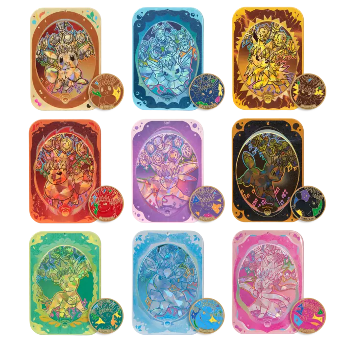 Eeveelution Glitter-Sand Card Display Pendant – [HIDDEN] [Glaceon] (Pendant Only)