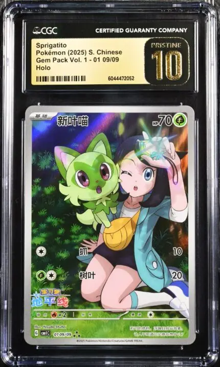 CAR6044472-052_OBV CGC Pristine 10 Sprigatito AR CBB1 #0109 Gem Pack 1 - buy in Singapore | Cardian