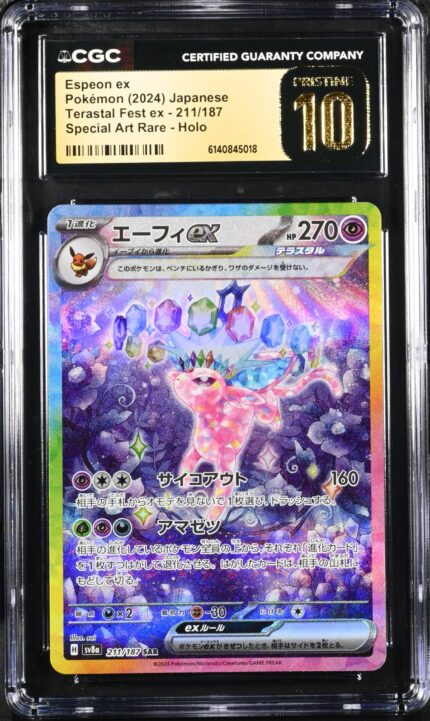 CAR6140845-018_OBV CGC Pristine 10 Espeon ex SAR SV8A #211 Terastal Festival - buy in Singapore | Cardian