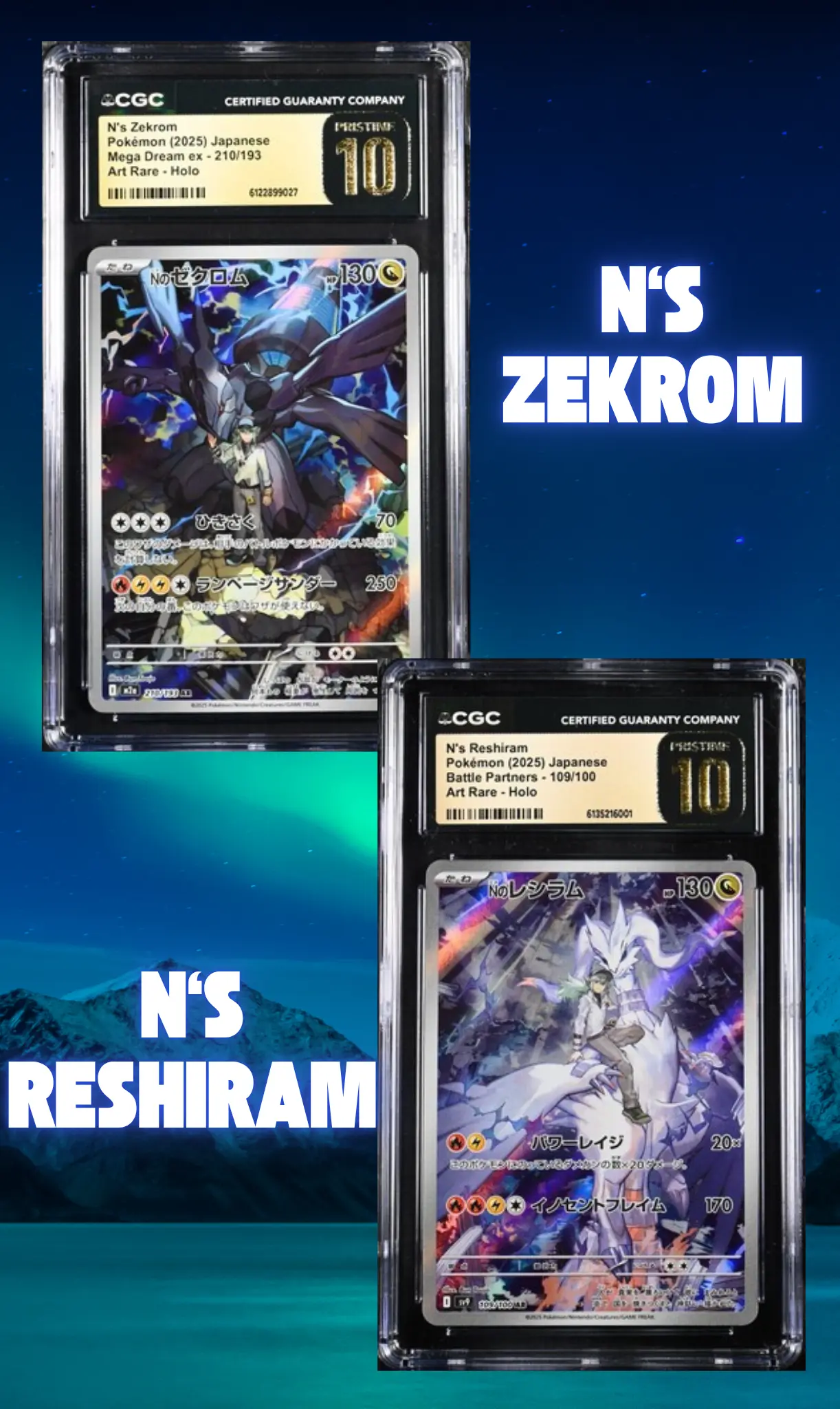 CGC Pristine 10 N's Reshiram & N's Zekrom Set - buy in Singapore | Cardian