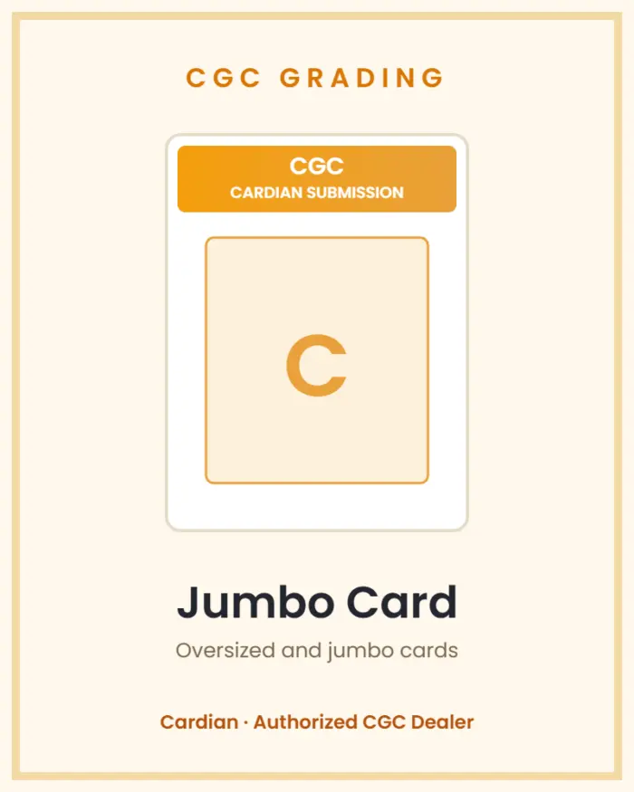 CGC Jumbo Card CGC Jumbo Card - Cardian authorized CGC dealer Singapore