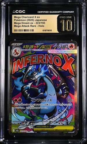 CGC Pristine 10 Mega Charizard X ex MA M2A #223 Mega Dream ex - buy in Singapore | Cardian